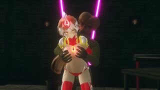 Ultra Girl Mine Defeated