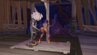 Getting punished by a Hilichurl