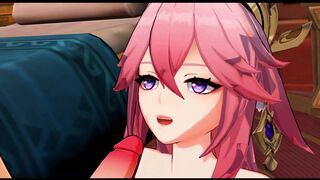 Yae Blowjob 4K No WM Animation